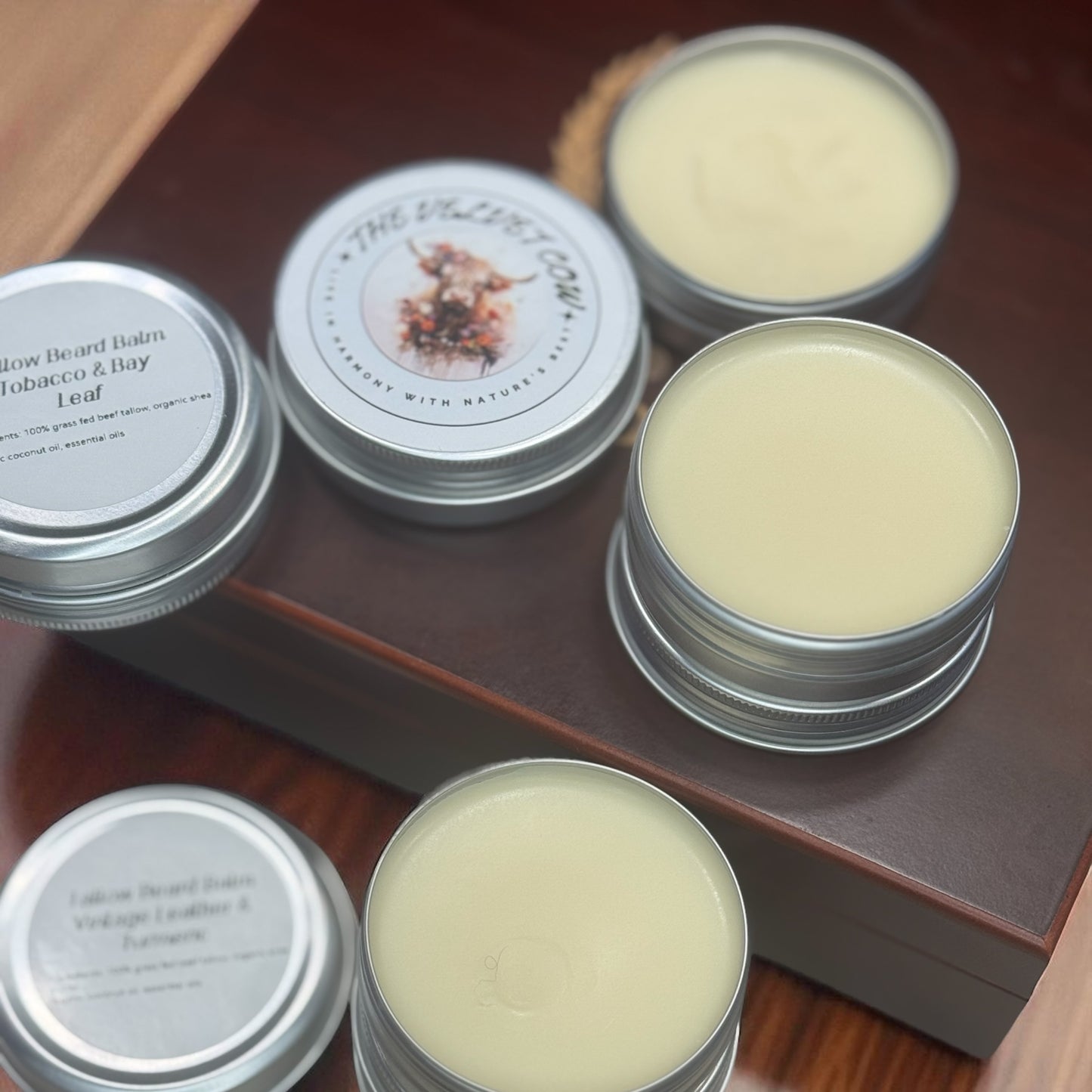 Men's Ultimate Grooming Essential - Grass-Fed Tallow Beard Balm, Luxurious Organic Tallow Beard Balm Nourish Your Beard and Skin Naturally