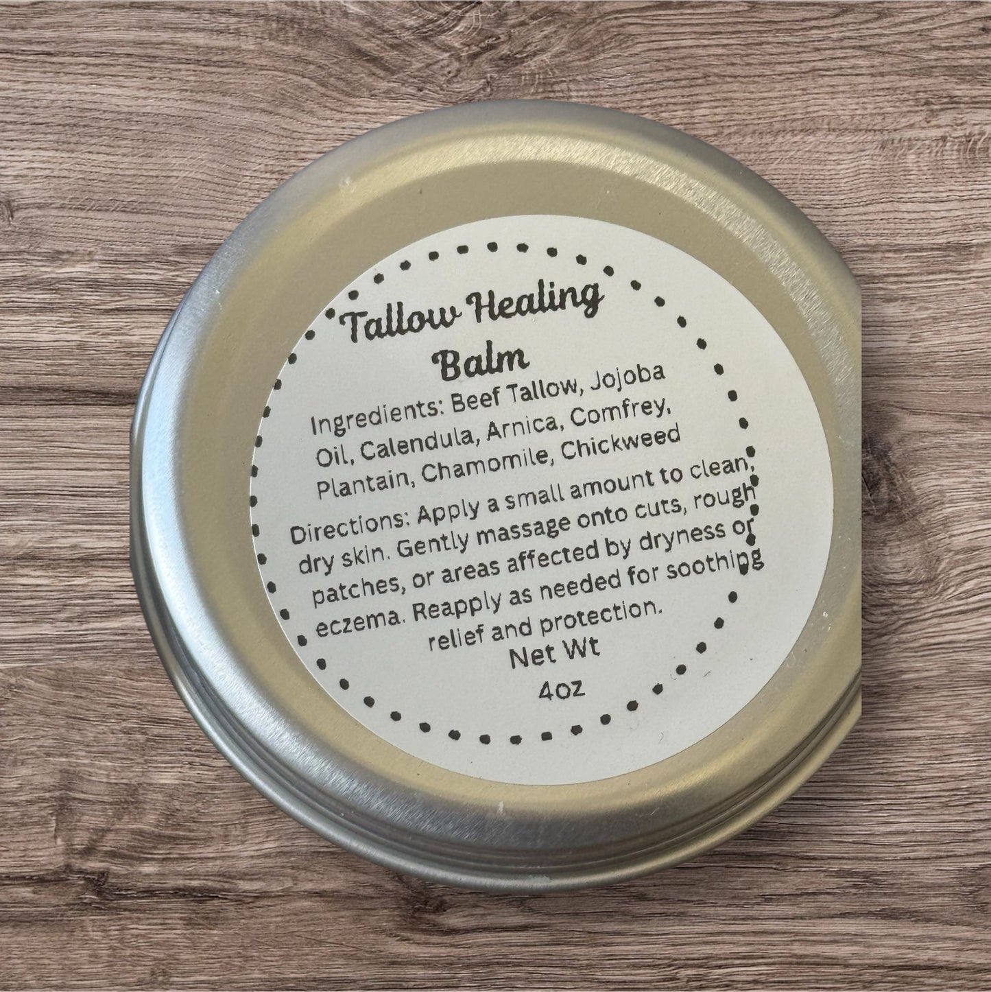 Herbal Skin Balm with Soothing Tallow and Organic Herbs - Natural He@ling Remedy, He@ling Herb Salve Organic Tallow - Gentle Skin Therapy