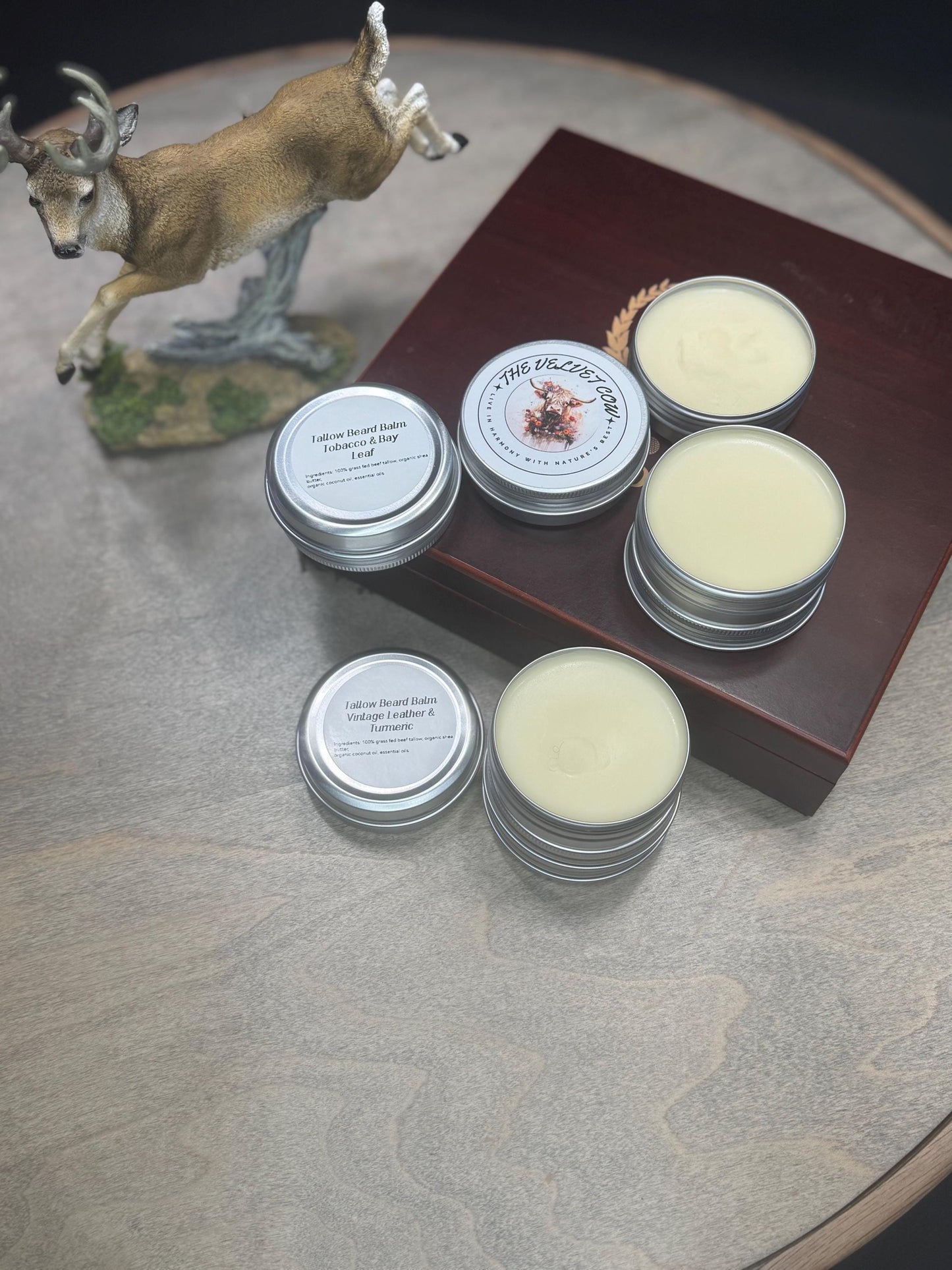 Organic Tallow Beard Balm, Beard conditioner, Skin care for Men, Gifts for men, Men's skin care products, 100% grass-fed tallow beard balm