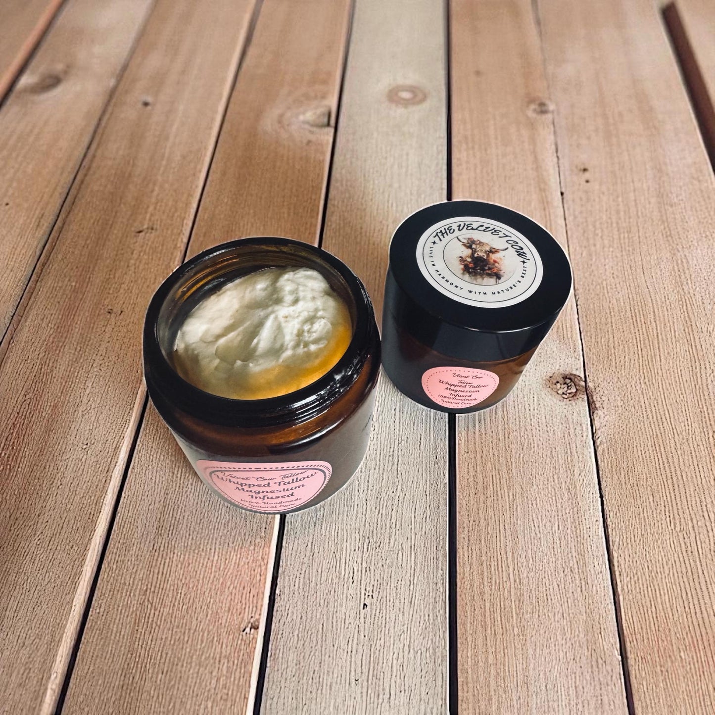 All-Natural Tallow Magnesium Body Cream for Sleep & Sore Muscles, Calm, Sooth, Nourish Skin, Deep Sleep, Relaxation, Muscle Relief Naturally