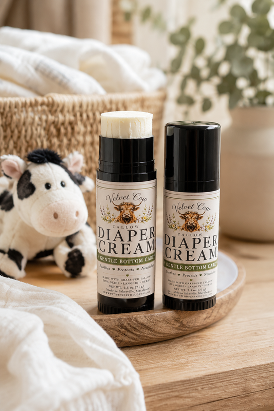 Grass-fed Tallow Diaper Cream| Natural Baby Rash Cream | Multi-purpose Skin Barrier