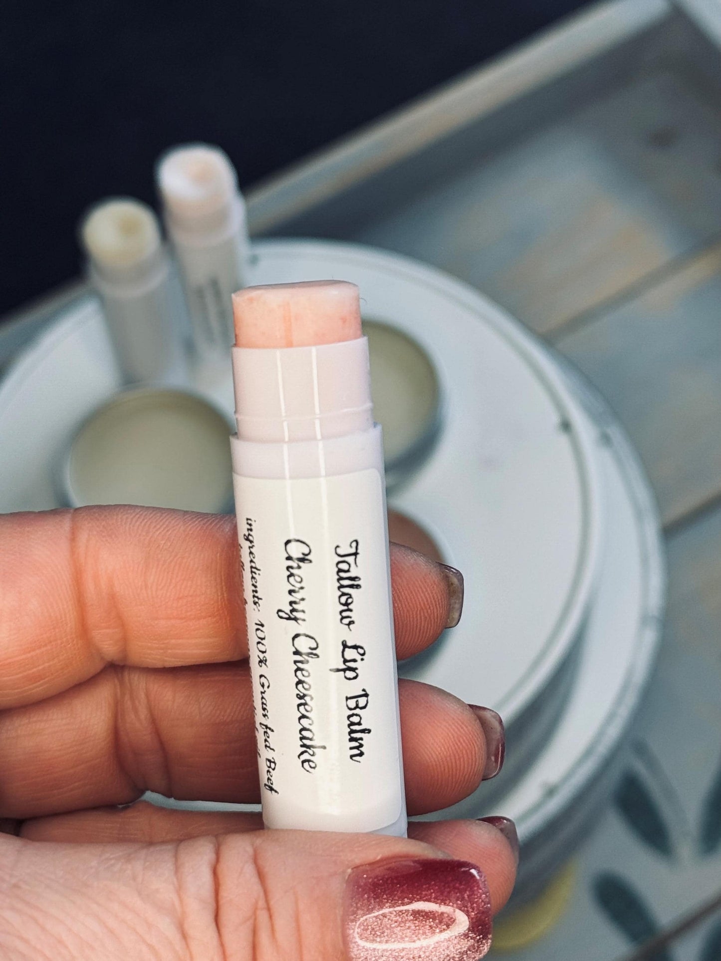 Pure Powerful Lip Care Grass-Fed Tallow Balm for Dry Lips All-Natural Moisturizing Treatment for Hydrated Lips, Organic Non-Toxic Lip Butter