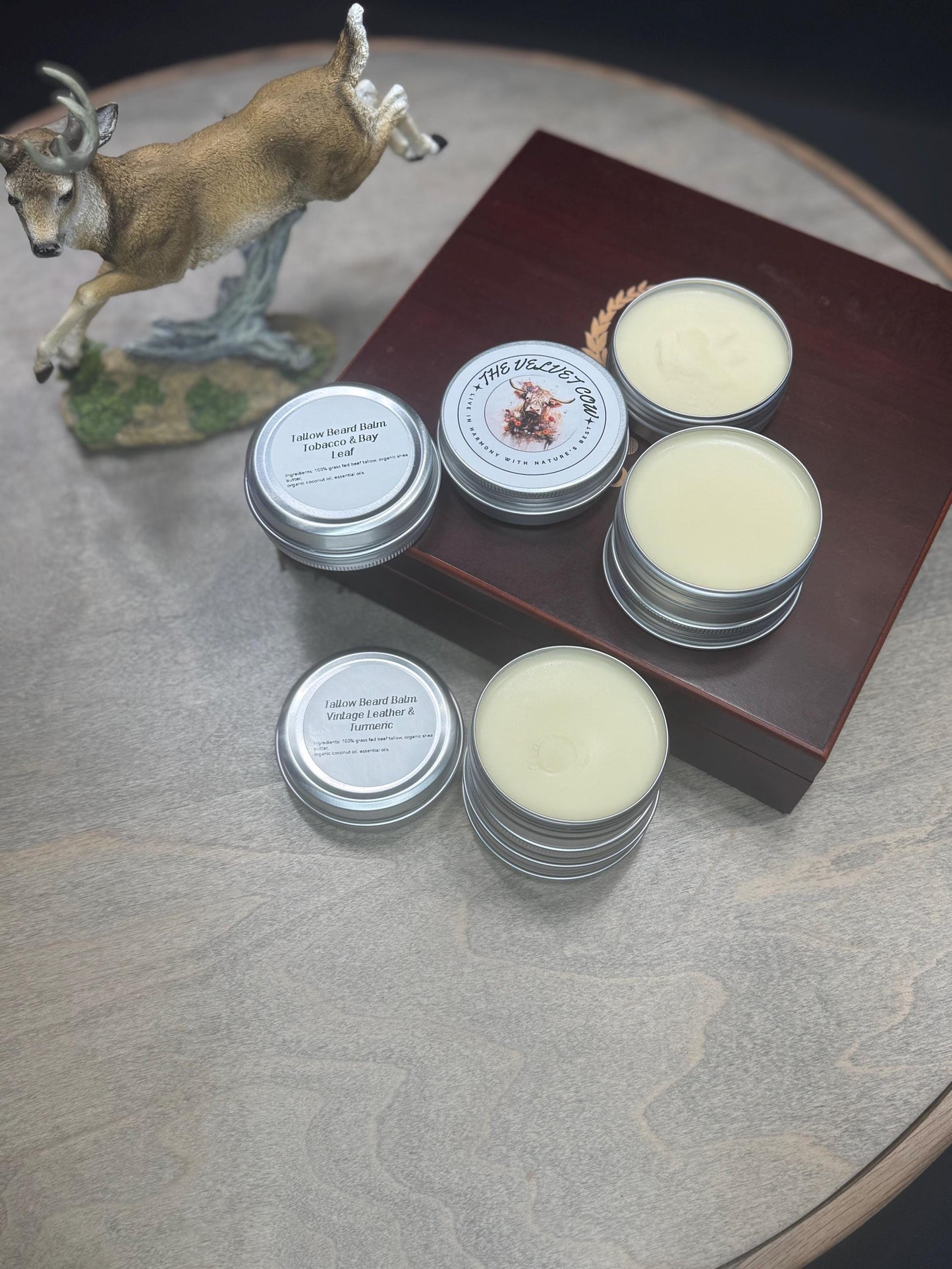 Men's Ultimate Grooming Essential - Grass-Fed Tallow Beard Balm, Luxurious Organic Tallow Beard Balm  Nourish Your Beard and Skin Naturally